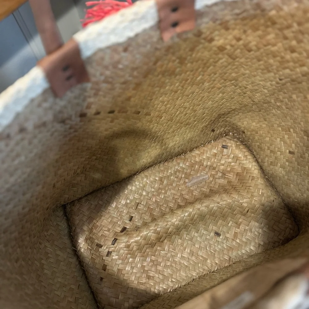 Mar Y Sol la Paz raffia Straw Tote new